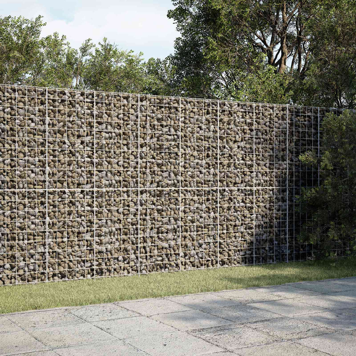 vidaXL Gabion with 5 mm Wire and 10x10 cm Mesh 50x50x200 cm