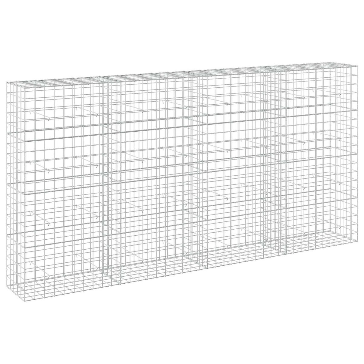 vidaXL Gabion with 5 mm Wire and 10x10 cm Mesh 400x50x200 cm 2
