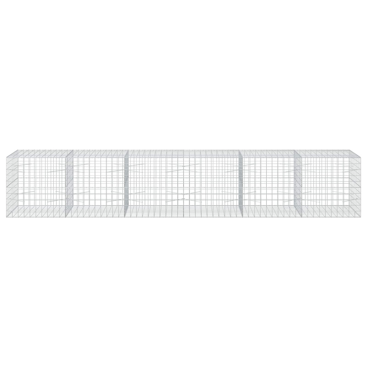 vidaXL Gabion with 5 mm Wire and 10x10 cm Mesh 600x100x100 cm 3