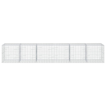 vidaXL Gabion with 5 mm Wire and 10x10 cm Mesh 600x100x100 cm 3