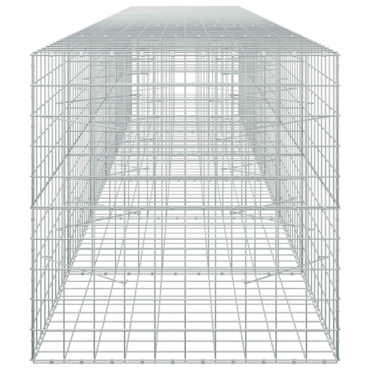 vidaXL Gabion with 5 mm Wire and 10x10 cm Mesh 600x100x100 cm 4