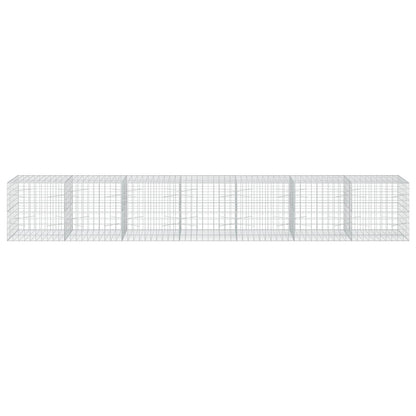 vidaXL Gabion with 5 mm Wire and 10x10 cm Mesh 700x100x100 cm 3