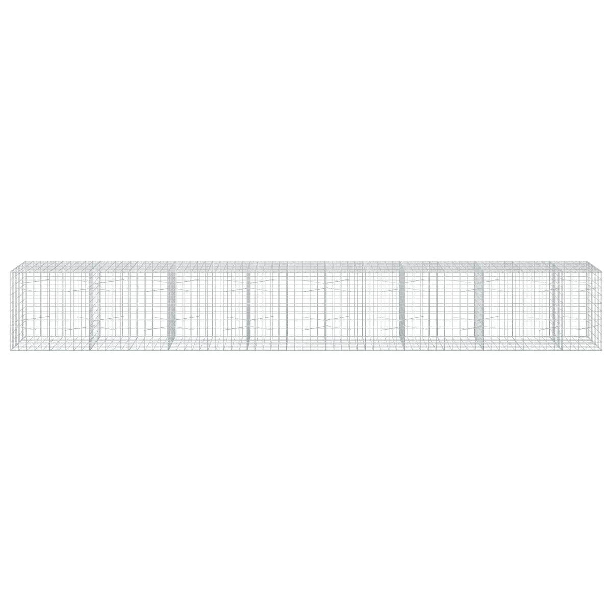vidaXL Gabion with 5 mm Wire and 10x10 cm Mesh 750x100x100 cm 3