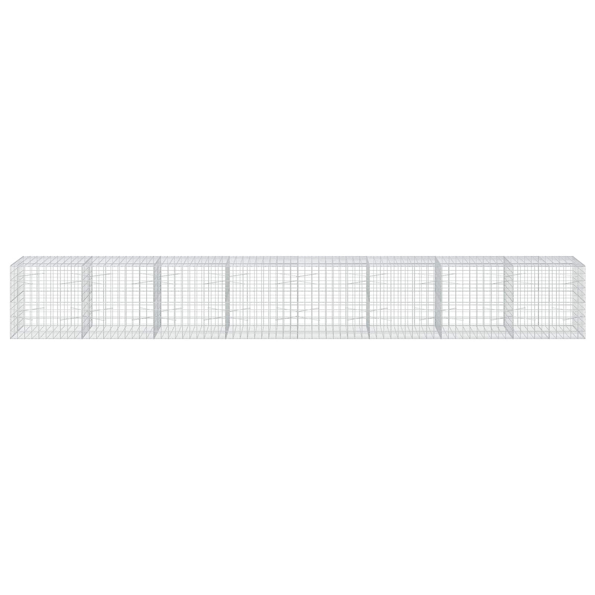 vidaXL Gabion with 5 mm Wire and 10x10 cm Mesh 800x100x100 cm 3