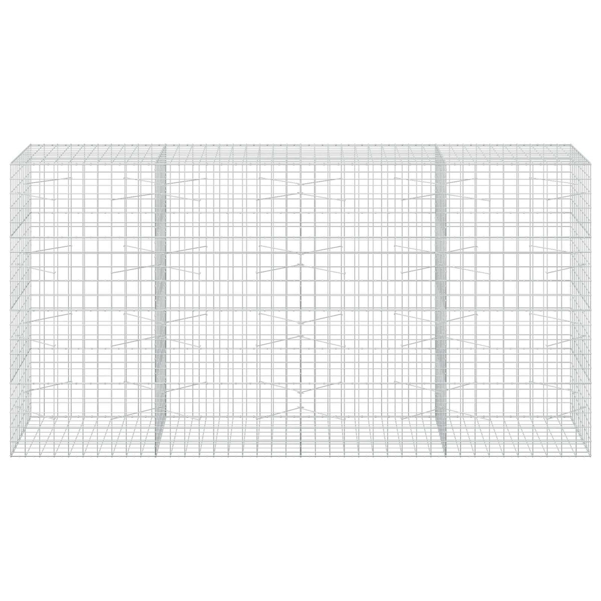 vidaXL Gabion with 5 mm Wire and 10x10 cm Mesh 400x100x200 cm 3