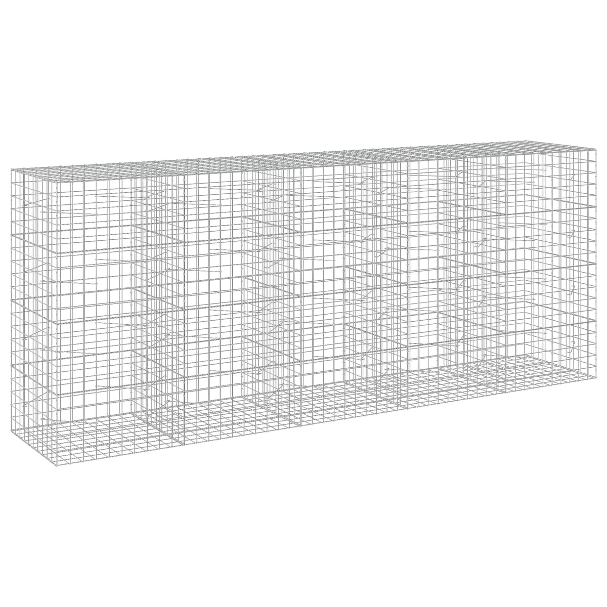 vidaXL Gabion with 5 mm Wire and 10x10 cm Mesh 500x100x200 cm 2