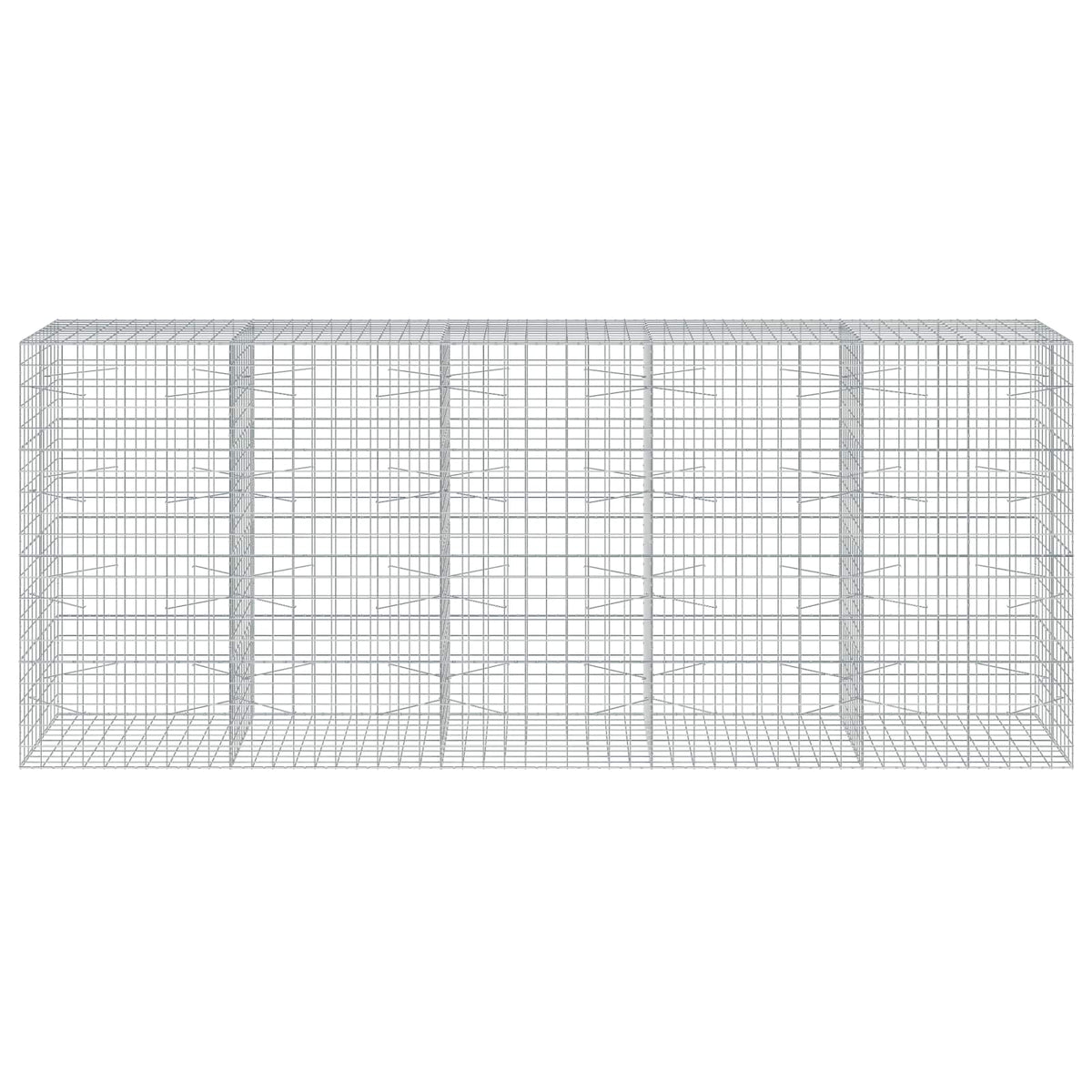 vidaXL Gabion with 5 mm Wire and 10x10 cm Mesh 500x100x200 cm 3