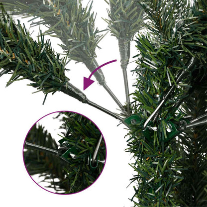 vidaXL Artificial Christmas Tree 500 cm PVC and Steel Green and White 5