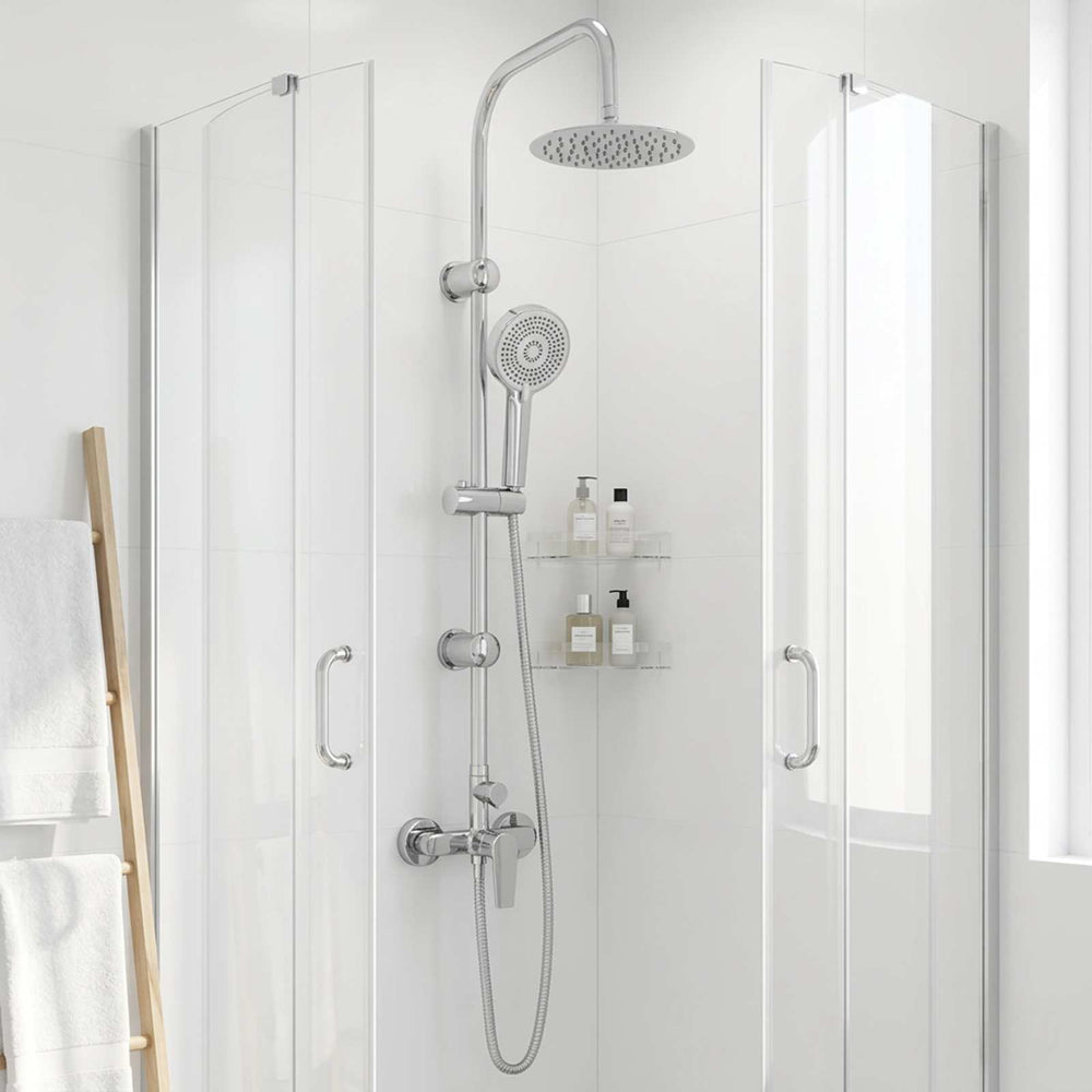 vidaXL Shower System Stainless Steel 21 x 48 x 112 cm