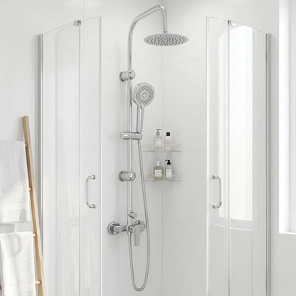 Shower System Stainless Steel 21 x 48 x 112 cm Black Round