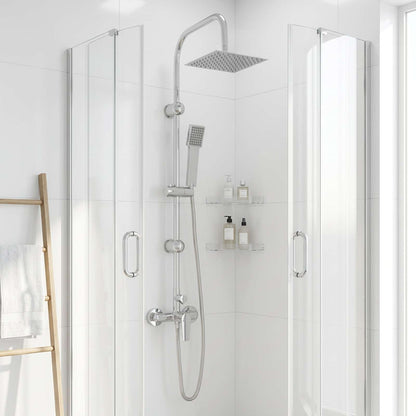 Shower System Stainless Steel 21 x 48 x 112 cm Chrome Square