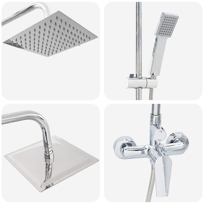 Shower System Stainless Steel 21 x 48 x 112 cm Chrome Square