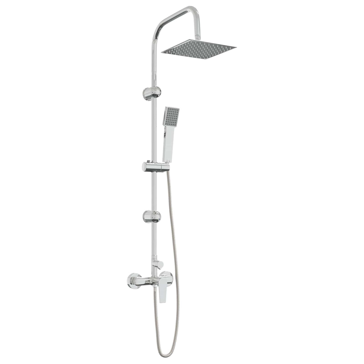 Shower System Stainless Steel 21 x 48 x 112 cm Chrome Square