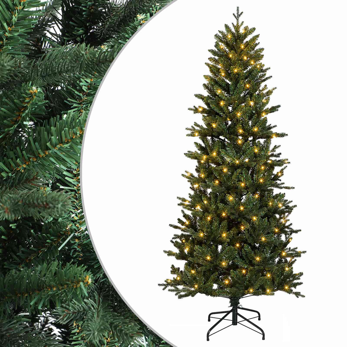 Artificial Christmas Tree Bauble LEDs Green