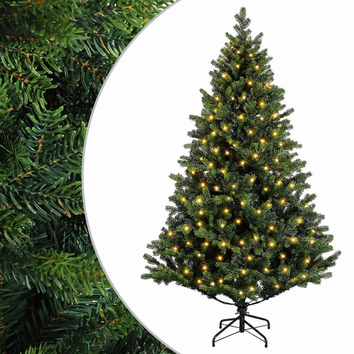 Artificial Christmas Tree Bauble LEDs Green