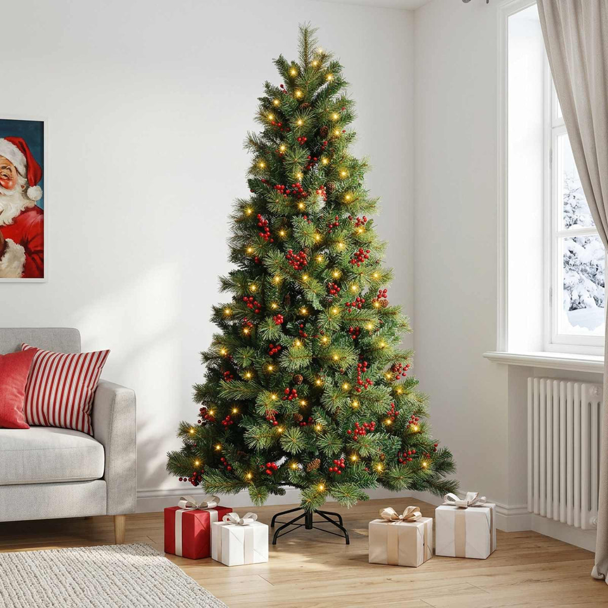 Artificial Christmas Tree Bauble LEDs