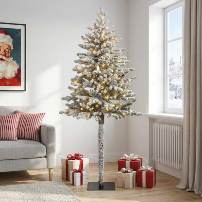 vidaXL Artificial Hinged Christmas Tree 150 cm 150 LEDs Warm White 3