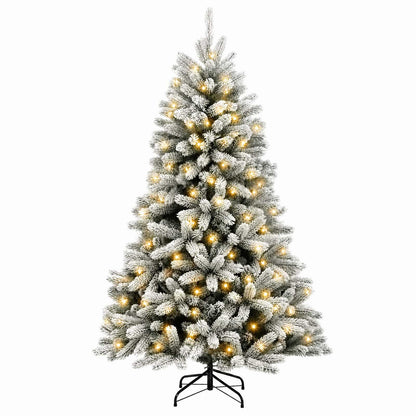 vidaXL Artificial Hinged Christmas Tree 120 cm 150 LEDs Warm White 4