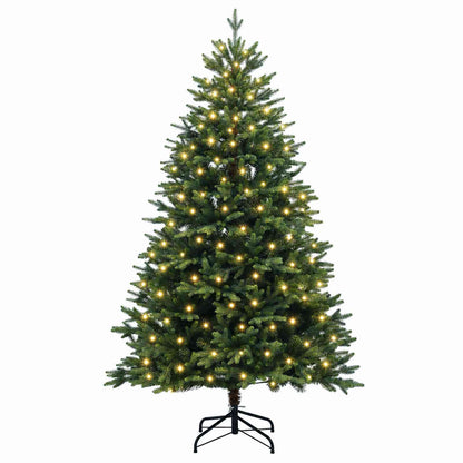 Artificial Christmas Tree with Bauble 150 LEDs Green 120 cm with LEDs