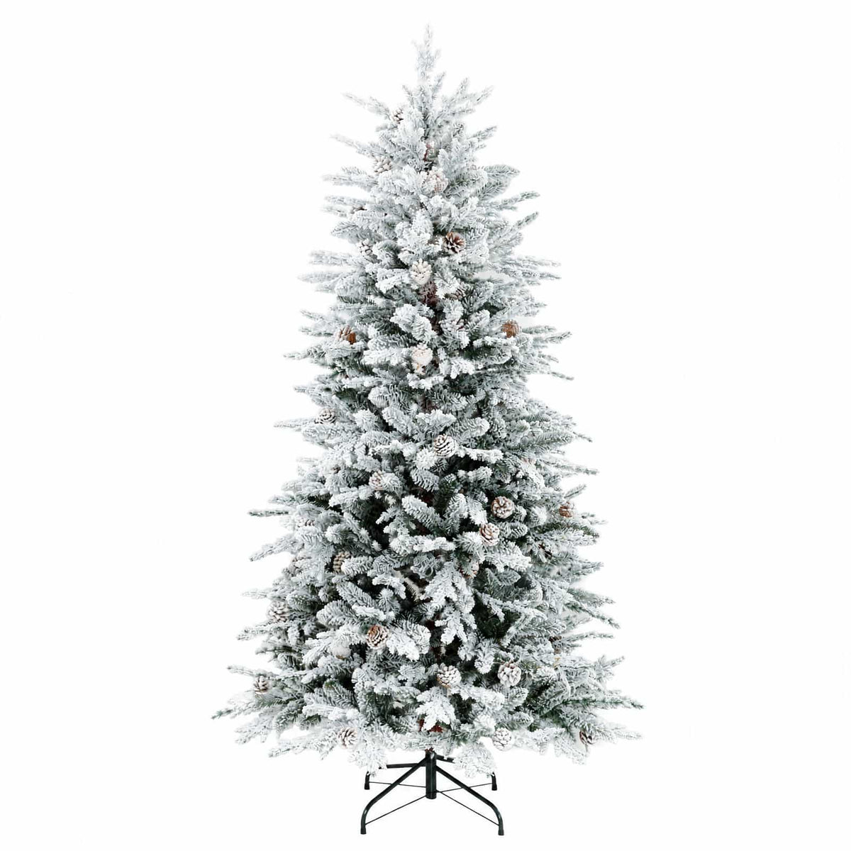 Artificial Hinged Christmas Tree 150 LEDs Warm White Green and White 150 cm with LEDs