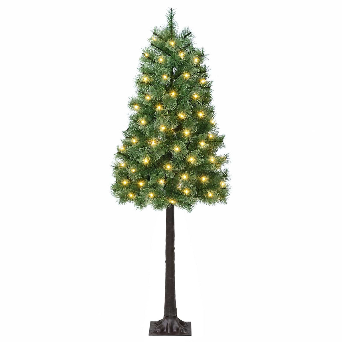 Artificial Hinged Christmas Tree with Baubles 150 LEDs Green 120 cm with LEDs