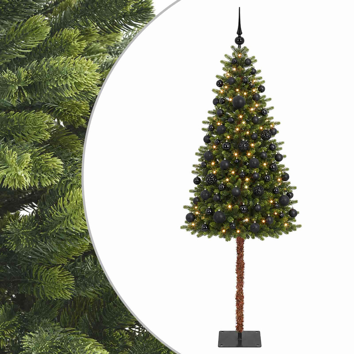 vidaXL Artificial Christmas Tree with Bauble 150 cm 150 LEDs 2