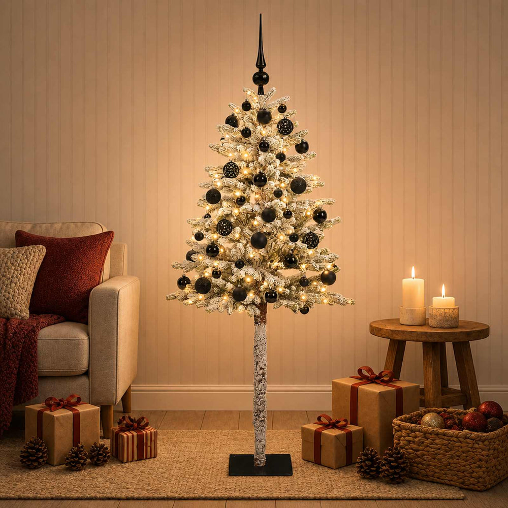 vidaXL Artificial Christmas Tree with Bauble 150 cm 150 LEDs