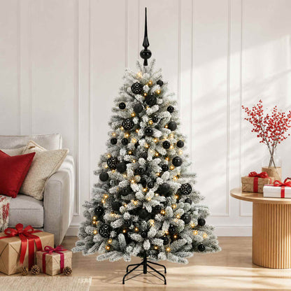 vidaXL Artificial Christmas Tree with Bauble 120 cm 150 LEDs 1