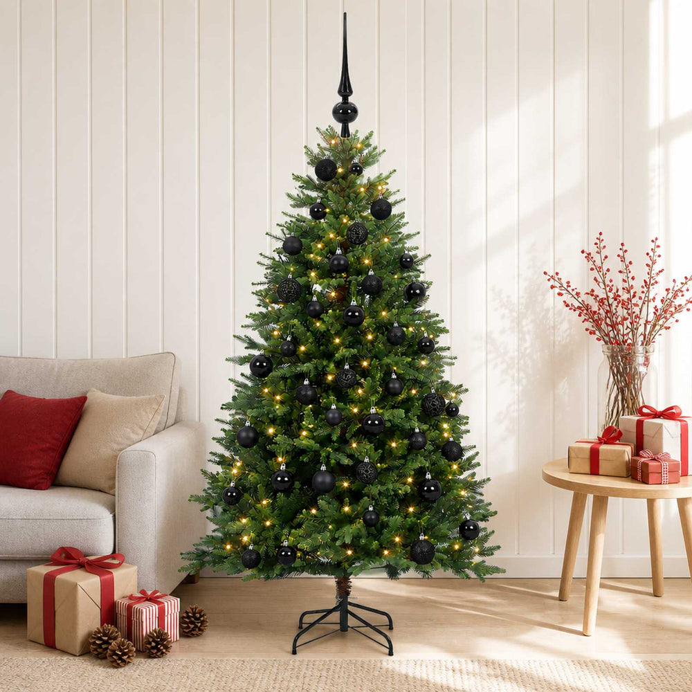 vidaXL Artificial Christmas Tree with Bauble 150 cm 150 LEDs