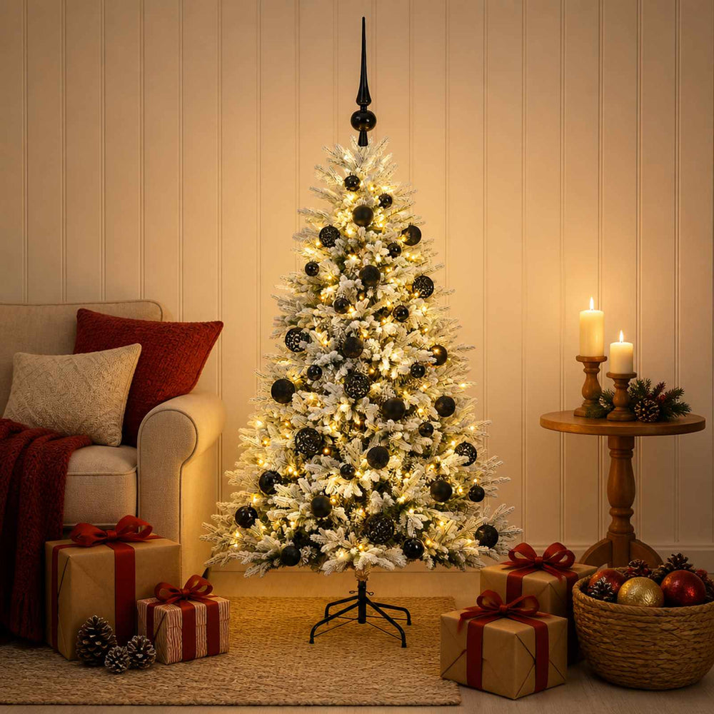 vidaXL Artificial Christmas Tree with Bauble 120 cm 150 LEDs