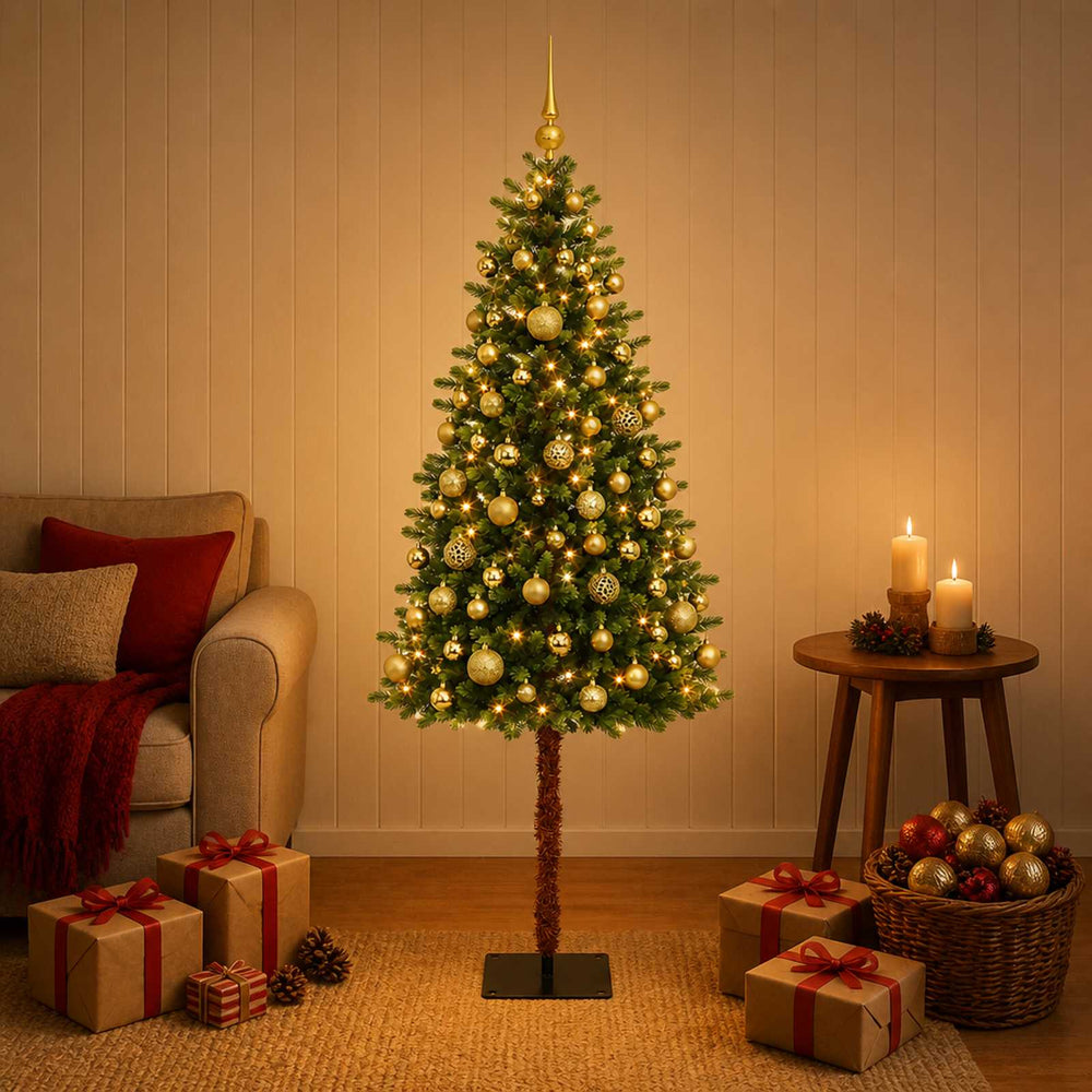vidaXL Artificial Christmas Tree with Bauble 150 cm 150 LEDs