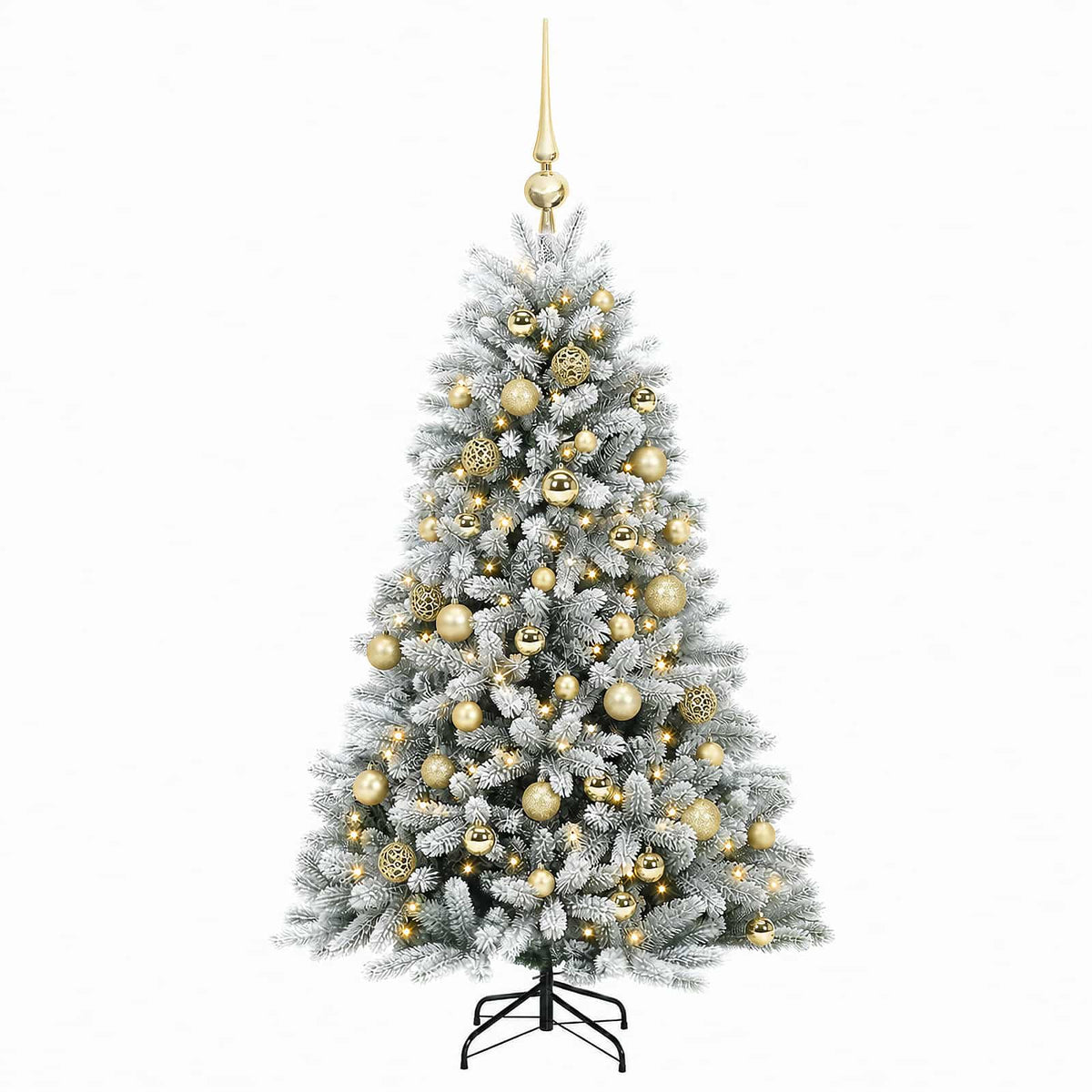 vidaXL Artificial Christmas Tree with Bauble 120 cm 150 LEDs 4