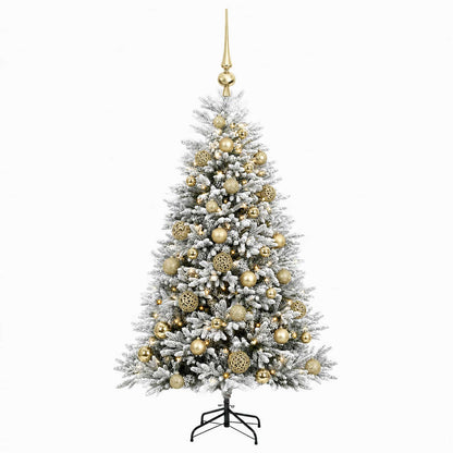 vidaXL Artificial Christmas Tree with Bauble 120 cm 150 LEDs 4