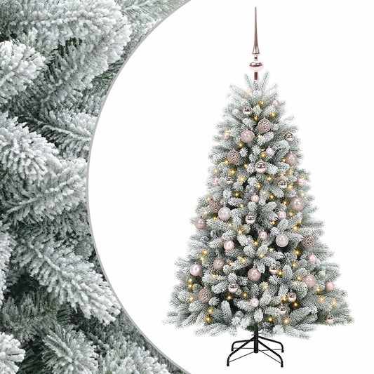 vidaXL Artificial Christmas Tree with Bauble 120 cm 150 LEDs 2
