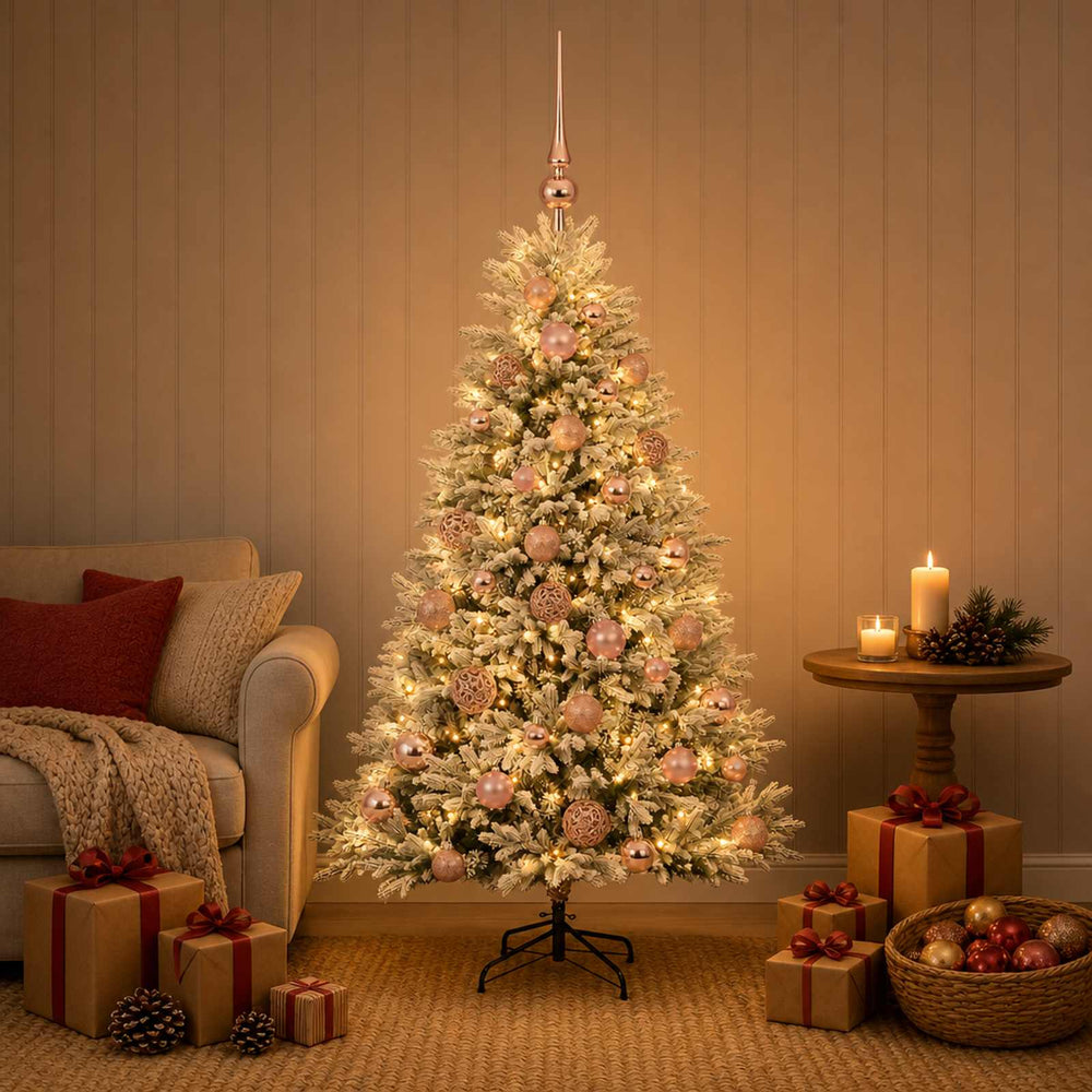vidaXL Artificial Christmas Tree with Bauble 150 cm 150 LEDs