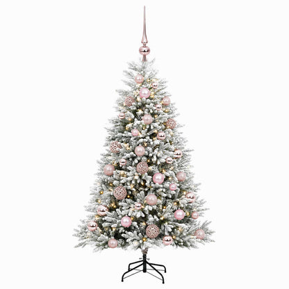 vidaXL Artificial Christmas Tree with Bauble 150 cm 150 LEDs 4