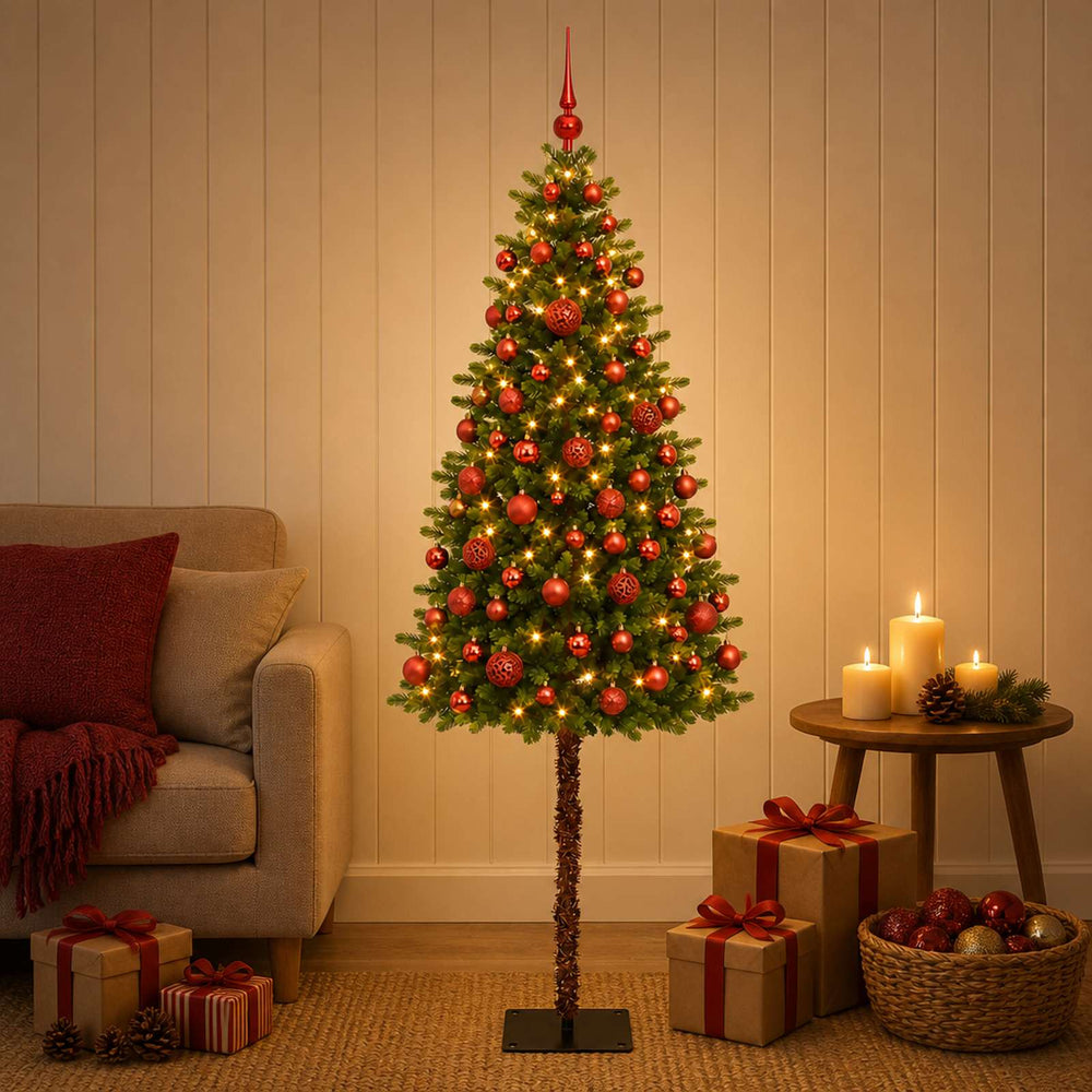 vidaXL Artificial Christmas Tree with Bauble 180 cm 300 LEDs