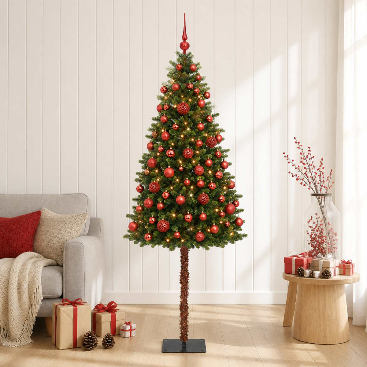 vidaXL Artificial Christmas Tree with Bauble 180 cm 300 LEDs 3