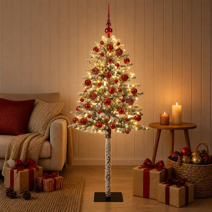 vidaXL Artificial Christmas Tree with Bauble 150 cm 150 LEDs 1