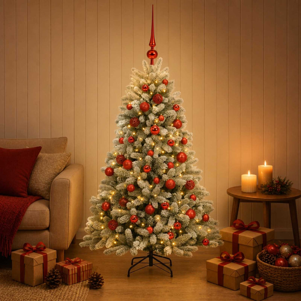 vidaXL Artificial Christmas Tree with Bauble 120 cm 150 LEDs