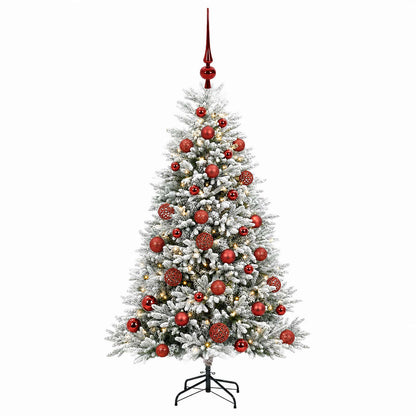 vidaXL Artificial Christmas Tree with Bauble 150 cm 150 LEDs 4