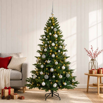 Artificial Christmas Tree Bauble LEDs silver balls