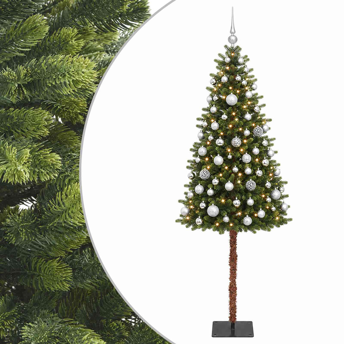 vidaXL Artificial Christmas Tree with Bauble 150 cm 150 LEDs 2