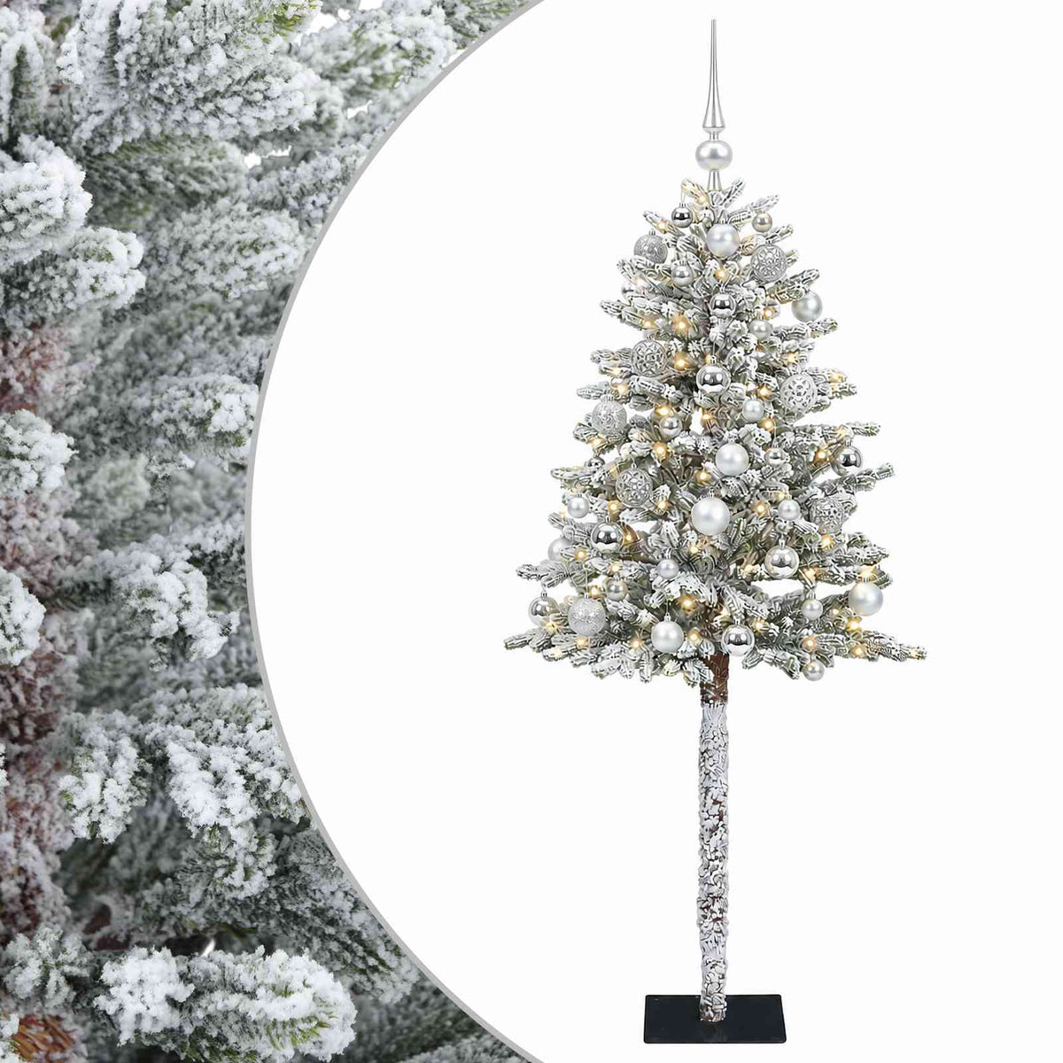 vidaXL Artificial Christmas Tree with Bauble 150 cm 150 LEDs 2