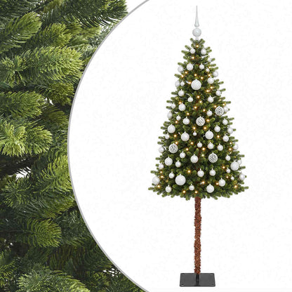 vidaXL Artificial Christmas Tree with Bauble 150 cm 150 LEDs 2
