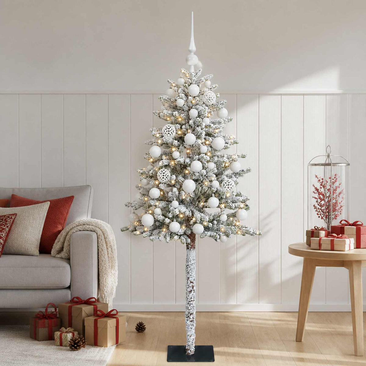 vidaXL Artificial Christmas Tree with Bauble 150 cm 150 LEDs 3