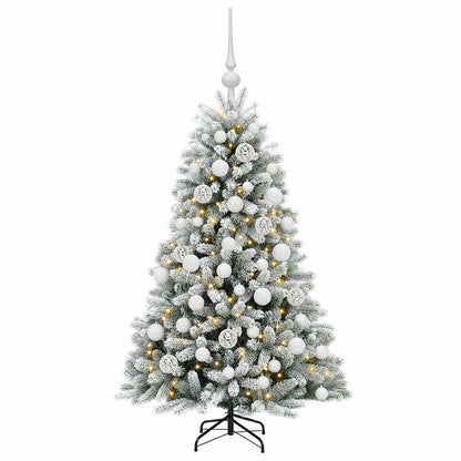 vidaXL Artificial Christmas Tree with Bauble 120 cm 150 LEDs 4