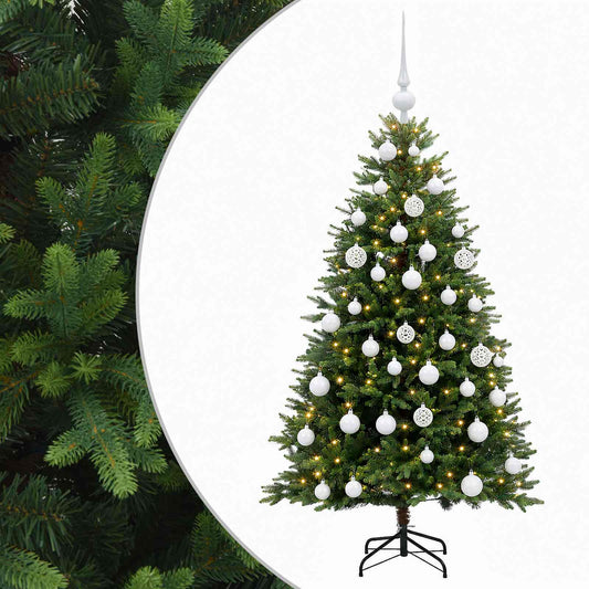 vidaXL Artificial Christmas Tree with Bauble 150 cm 150 LEDs 2