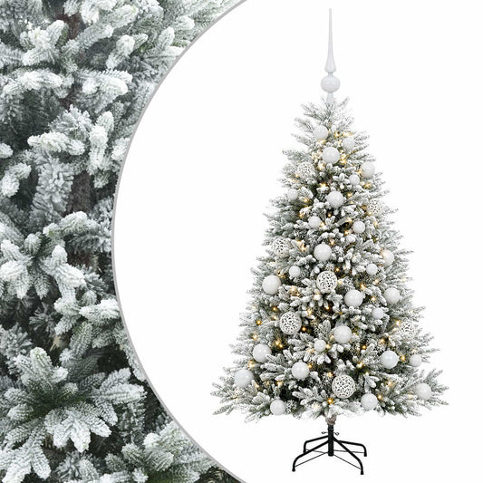 vidaXL Artificial Christmas Tree with Bauble 120 cm 150 LEDs 2