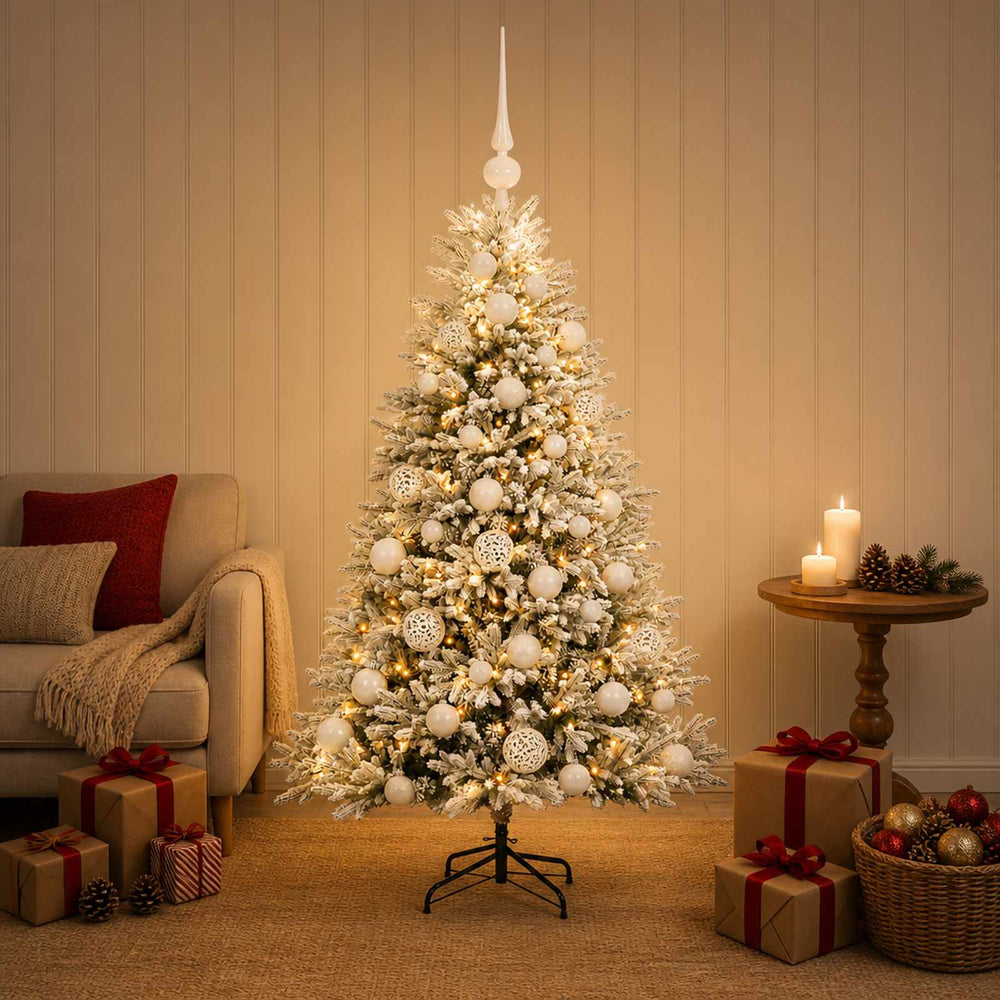 vidaXL Artificial Christmas Tree with Bauble 150 cm 150 LEDs